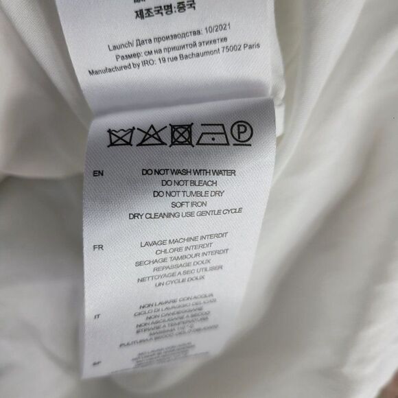 IRO Dress Cottagecore Eyelet Lace Cutout Ruffle Puff Sleeve Mini Babydoll M - Picture 15 of 17